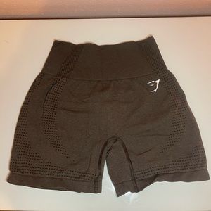 Brown vital seamless shorts from gymshark